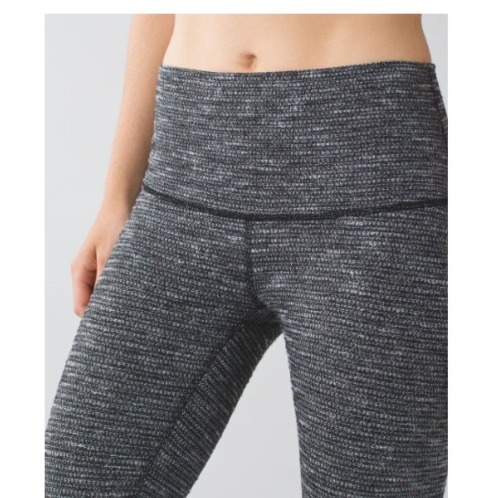 Lululemon Wunder Under Pant (Hi-Rise) Coco Pique Black White